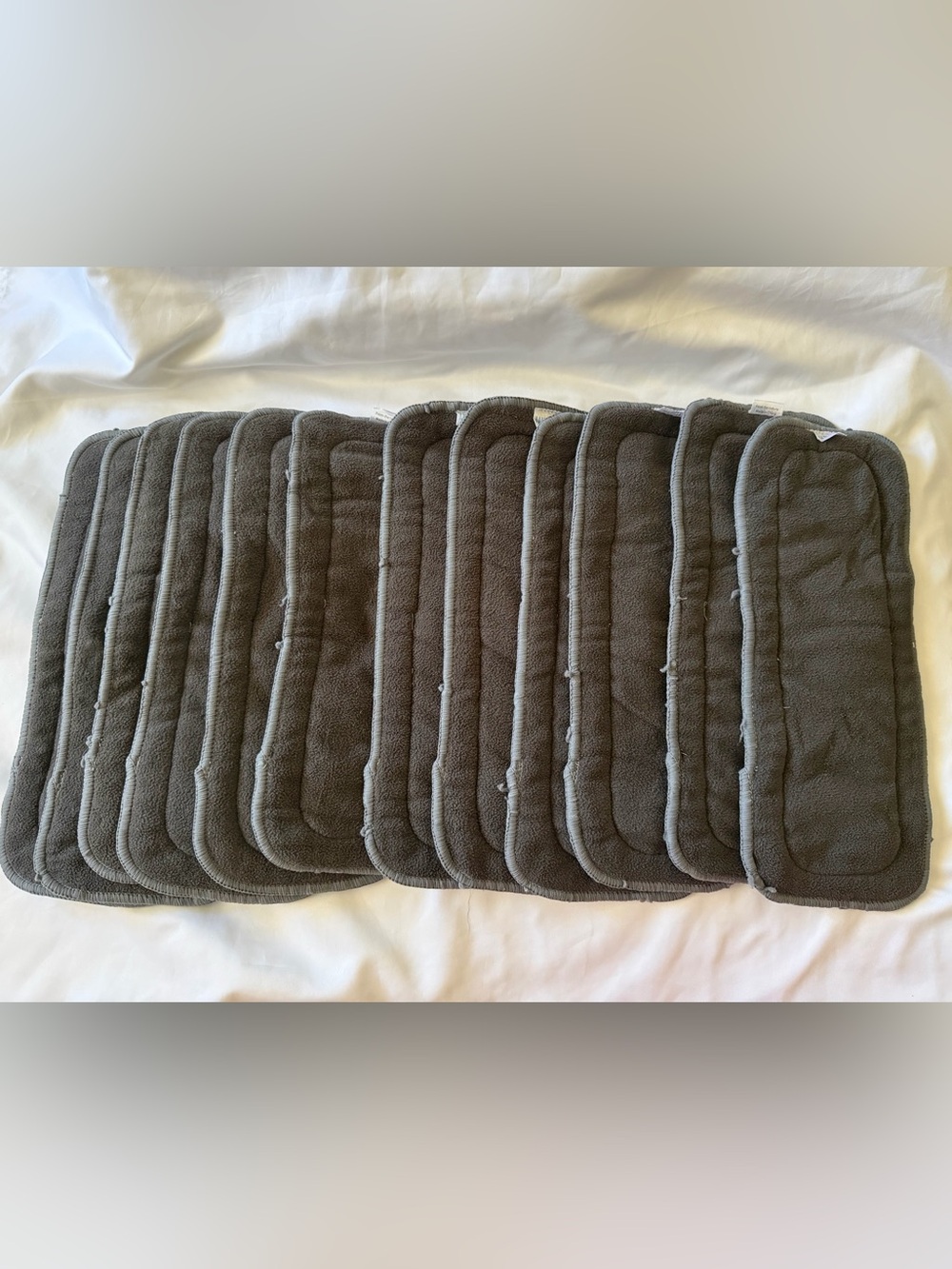 Alvababy 5-layer charcoal bamboo cloth diaper inserts Lot (12-Pack) Grey